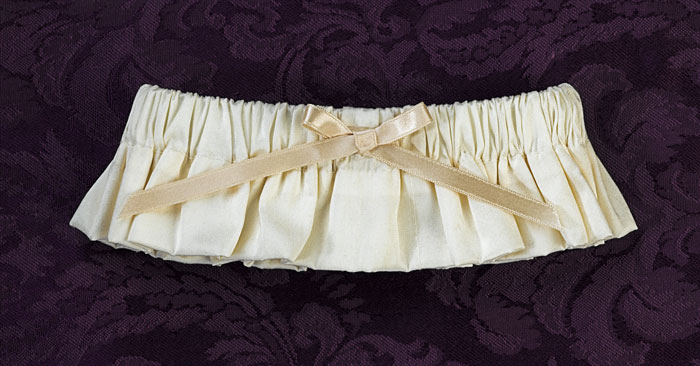 Silk Garter with Rose Gold Bow